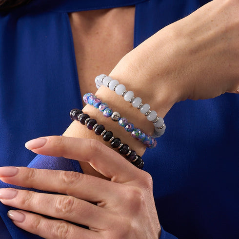 Bracelet en diamants en verre Firefly | Jacinthe 