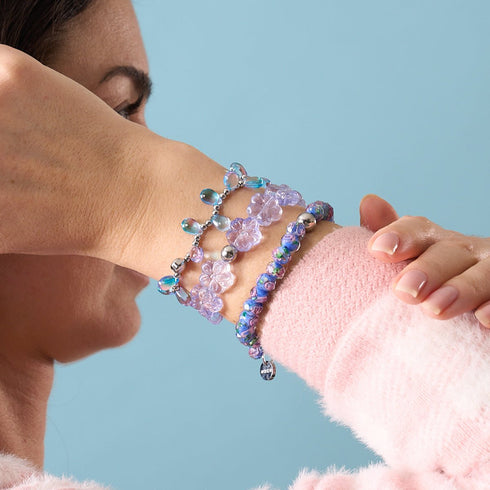 Bracelet en diamants en verre Firefly | Jacinthe 