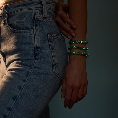 Bracelet en diamants en verre Firefly | Jacinthe 