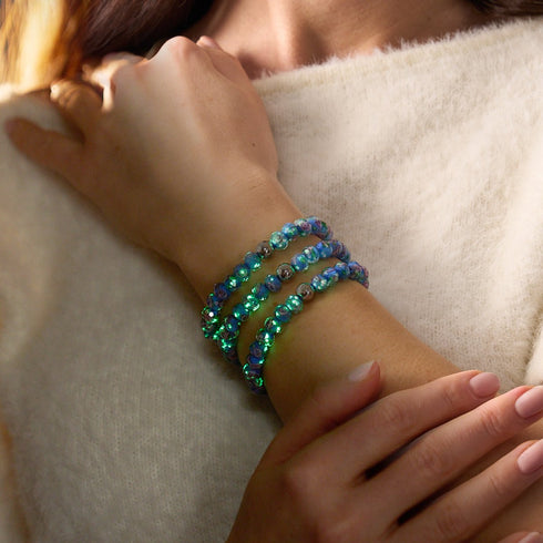 Bracelet en diamants en verre Firefly | Jacinthe 