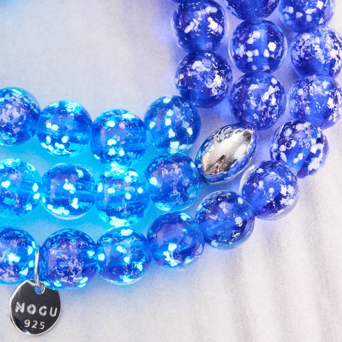Lapis-lazuli | Argent sterling 925 | Bracelet en verre Firefly