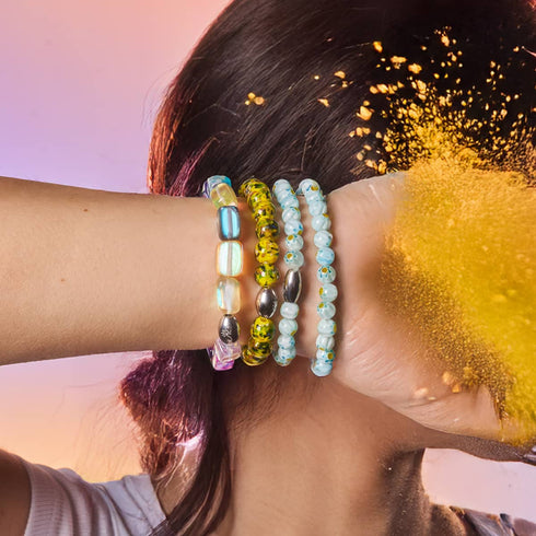 Lemon Grove | Argent sterling 925 | Bracelet en verre Firefly