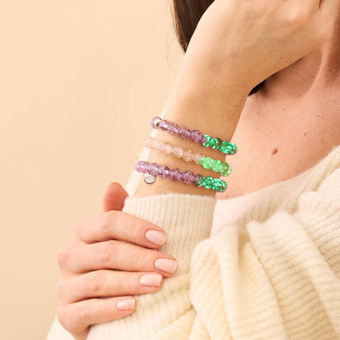 Lilas | Argent sterling .925 | Bracelet Verre Luciole