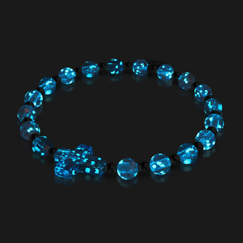 Lilas | Argent | Bracelet croix en verre Firefly 
