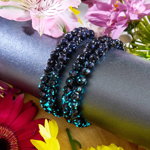 Noir absolu | Argent sterling 925 | Verre Firefly Wrap