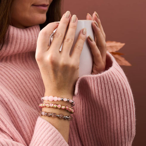 Primevère | Argent sterling 925 | Bracelet de jardin en verre Firefly