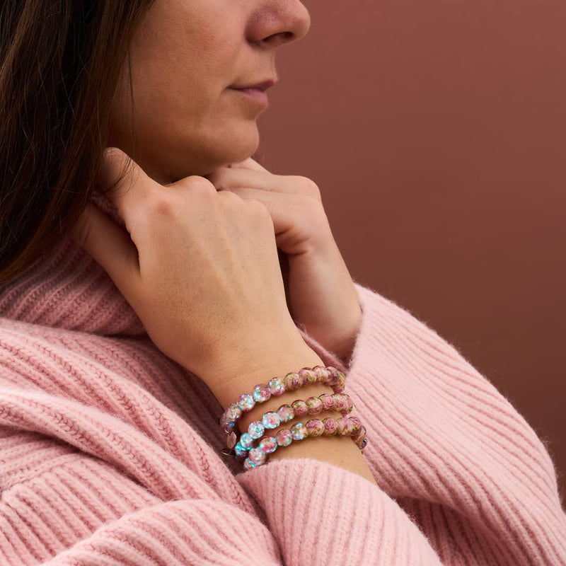 Primevère | Argent sterling 925 | Bracelet de jardin en verre Firefly