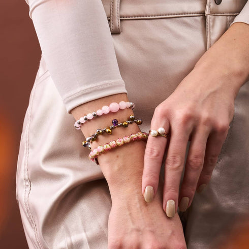 Primevère | Argent sterling 925 | Bracelet de jardin en verre Firefly