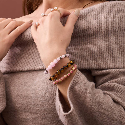 Primevère | Argent sterling 925 | Bracelet de jardin en verre Firefly