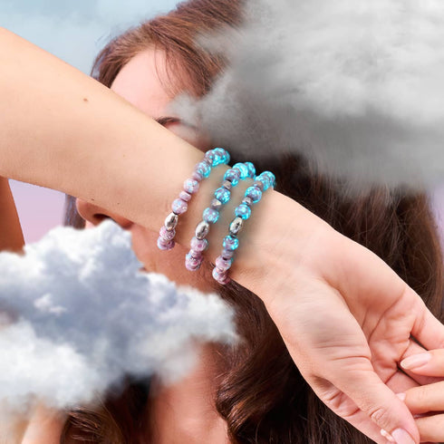 Orchidée violette | Argent sterling 925 | Bracelet en verre Firefly