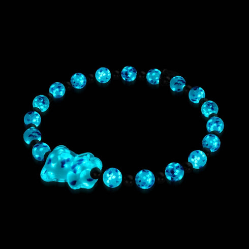 Starlit Waves | Silver | Firefly Glass Bear Bracelet