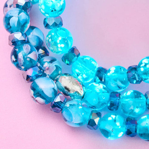 Orchidée turquoise | Argent sterling 925 | Bracelet en verre Firefly