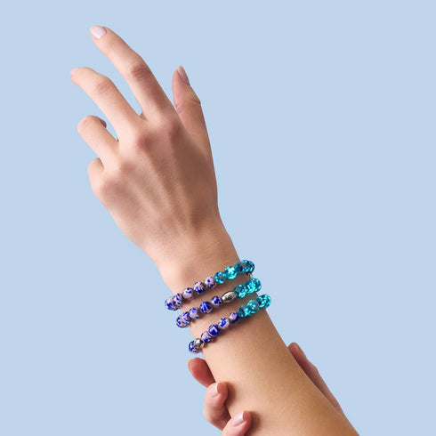 Jardin de topaze | Argent sterling 925 | Bracelet de jardin en verre Firefly
