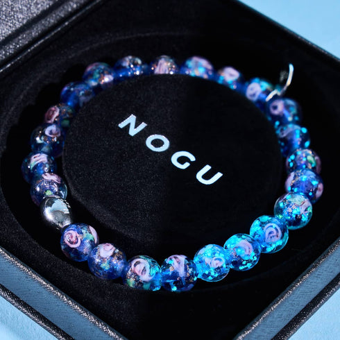 Jardin de topaze | Argent sterling 925 | Bracelet de jardin en verre Firefly