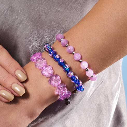 Jardin de topaze | Argent sterling 925 | Bracelet de jardin en verre Firefly