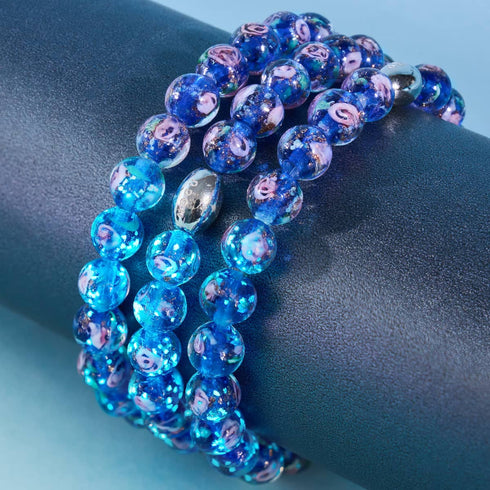 Jardin de topaze | Argent sterling 925 | Bracelet de jardin en verre Firefly