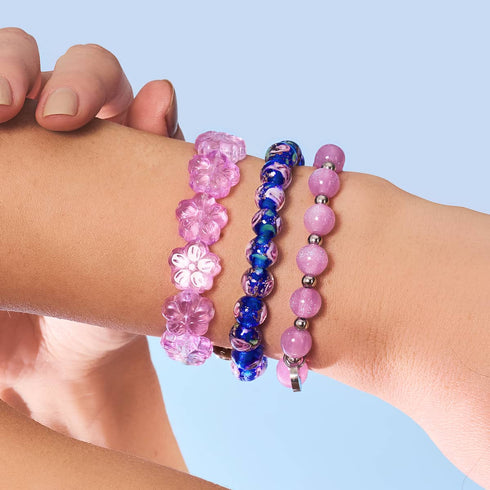 Jardin de topaze | Argent sterling 925 | Bracelet de jardin en verre Firefly