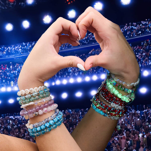 Bracelet Love en verre Firefly en argent sterling 925 blanc x rose