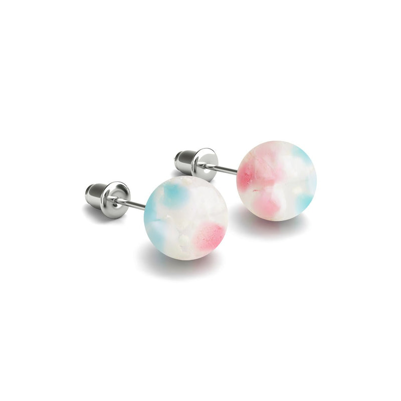 Orchidées en fleurs | Argent sterling 925 | Boucles d'oreilles en verre Firefly 