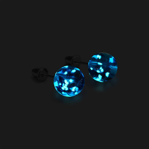 Boucles d'oreilles à tige en verre Firefly en argent sterling 925 et topaze 