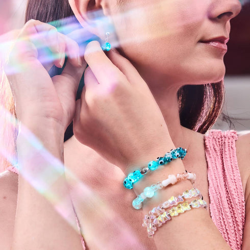 Blush | Argent sterling 925 | Bracelet de luxe en forme de champignon en verre Firefly 