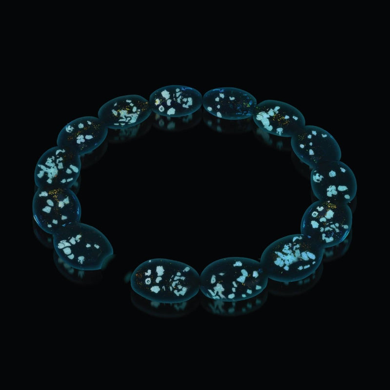 Pink Pony Club | Argent sterling 925 | Bracelet galet en verre Firework