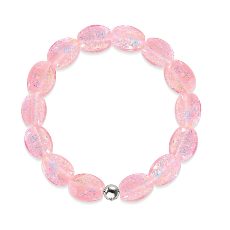 Pink Pony Club | Argent sterling 925 | Bracelet galet en verre Firework