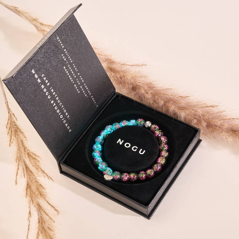 Clématite violette | Bracelet de jardin en verre Firework