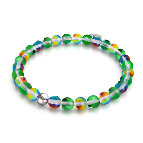 gui | Argent | Bracelet de perles de verre galaxie
