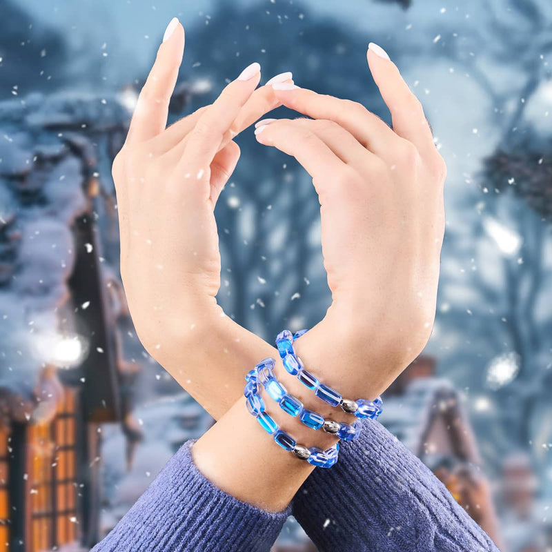 Bracelet galet en verre Galaxy en argent sterling 925 et saphir supernova 