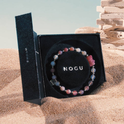 Sahara | Bracelet Gemmy Bear | Cornaline pêche x argent