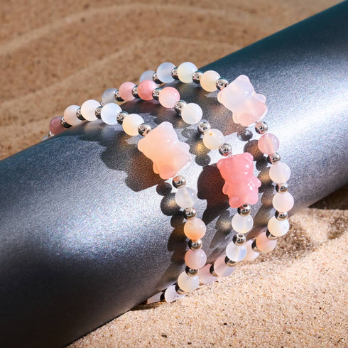 Sahara | Bracelet Gemmy Bear | Cornaline pêche x argent