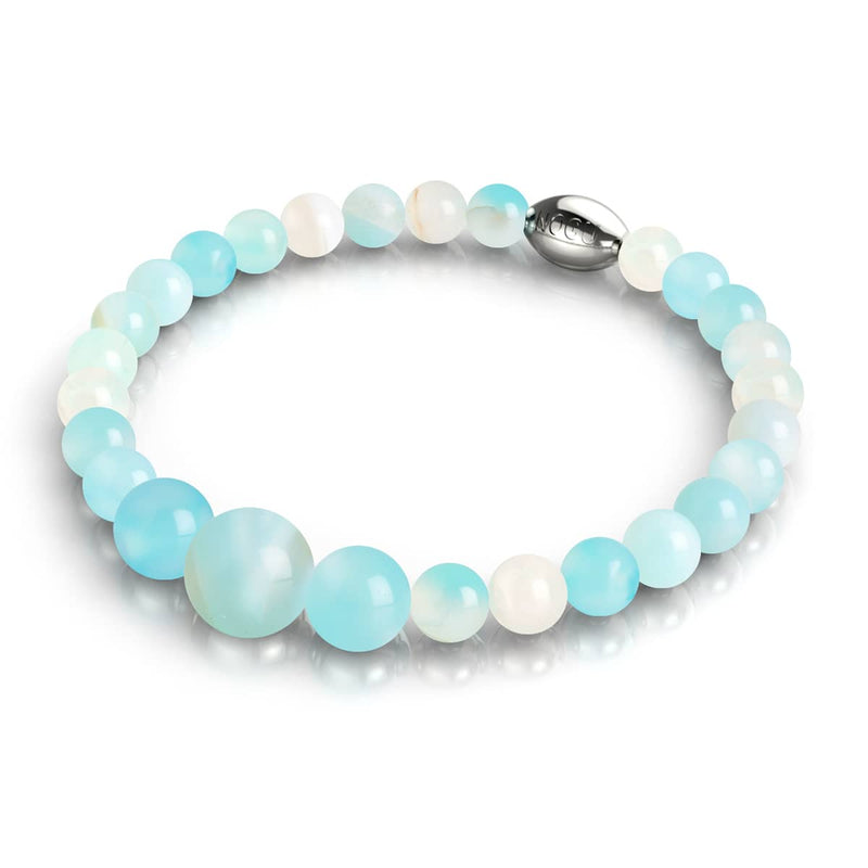 Aigue-marine | Argent sterling 925 | Bracelet en cascade de pierres précieuses