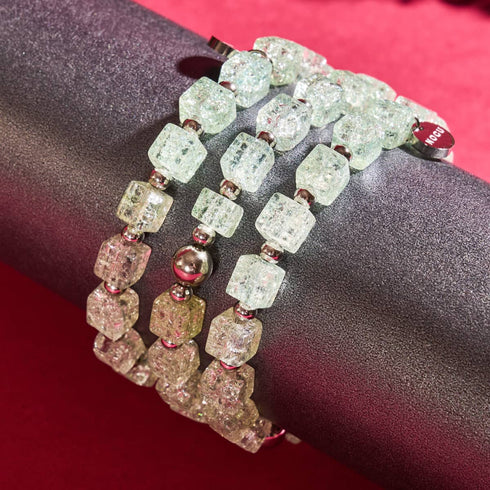 Matcha glacé | Verre pailleté | Bracelet en sucre