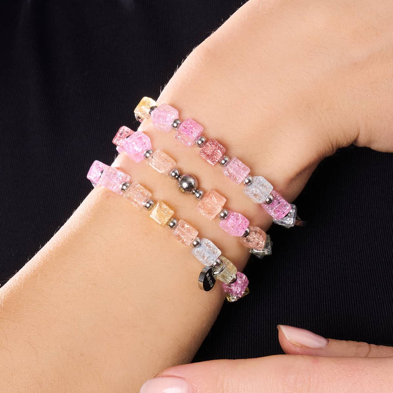 Délice arc-en-ciel | Verre pailleté | Bracelet en sucre 