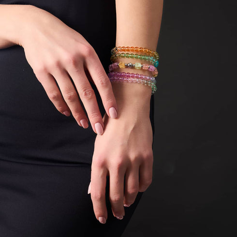 Délice arc-en-ciel | Verre pailleté | Bracelet en sucre 