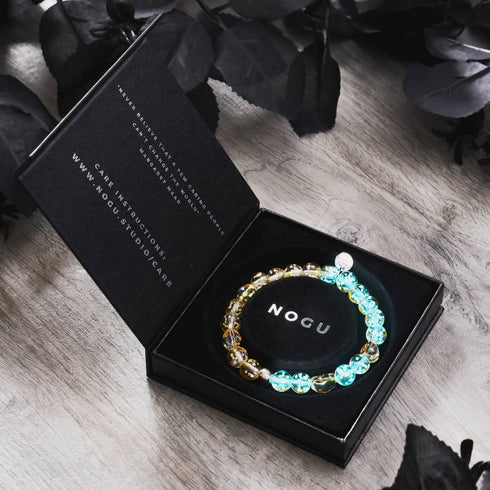 Sunset Spectre | Bracelet en argent sterling 925 avec tête de mort en verre Firefly 