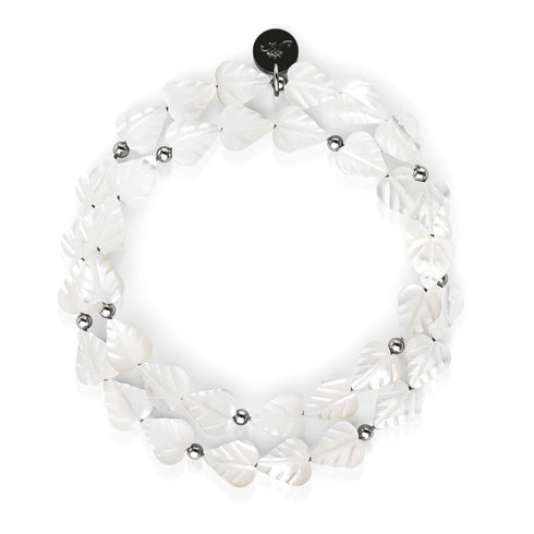 Nacre | Argent sterling 925 | Feuille enroulée