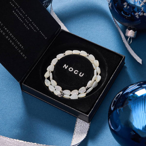 Nacre | Argent sterling 925 | Feuille enroulée