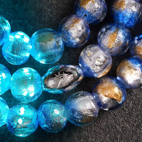 Bracelet en verre lunaire Indigo Horizon | Argent sterling 925