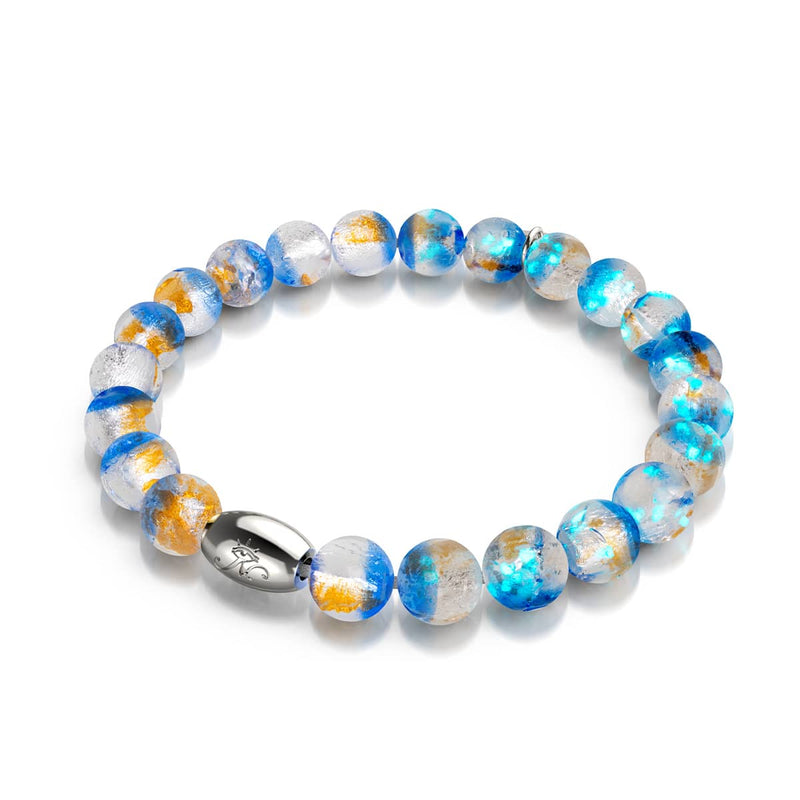 Indigo Horizon | .925 Sterling Silver | Lunar Glass Bracelet