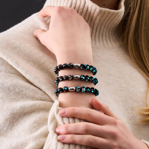 Orion | Bracelet en argent sterling 925 | Verre lunaire 