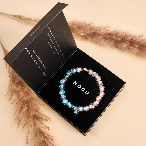 Pink Eclipse | .925 Sterling Silver | Lunar Glass Bracelet