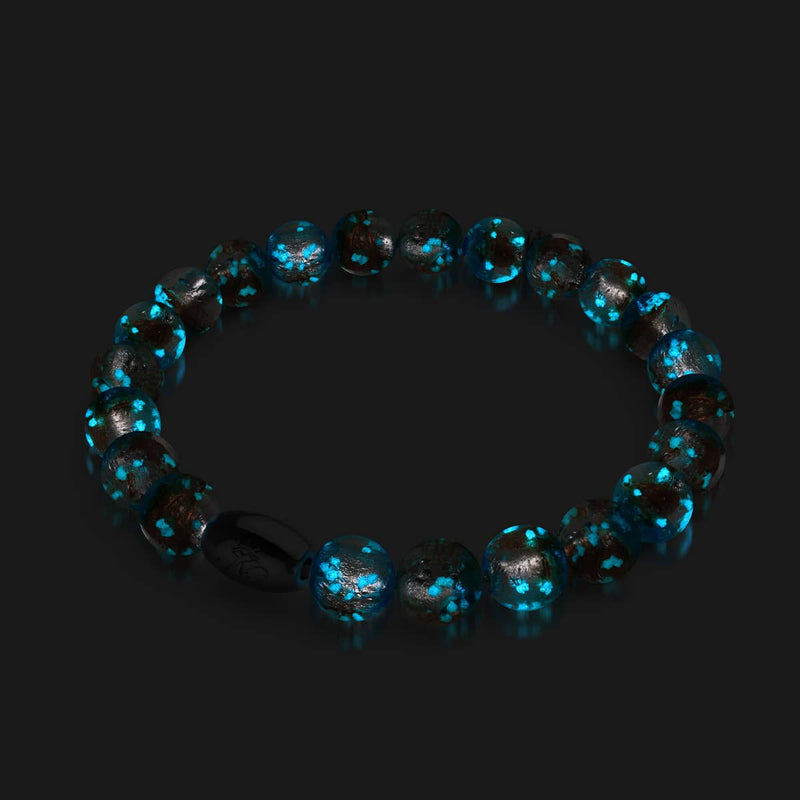 Horizon outremer | Argent sterling 925 | Bracelet en verre lunaire