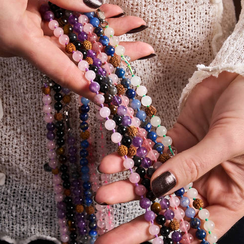 Mindfulness | Gemstone Rudraksha | Mala Spiritual Wrap