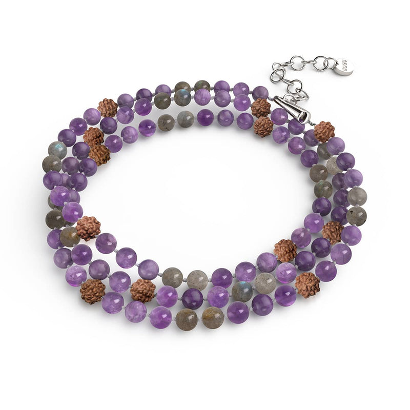 Moine Shaolin | Rudraksha en pierre précieuse | Enveloppement spirituel pour Mala