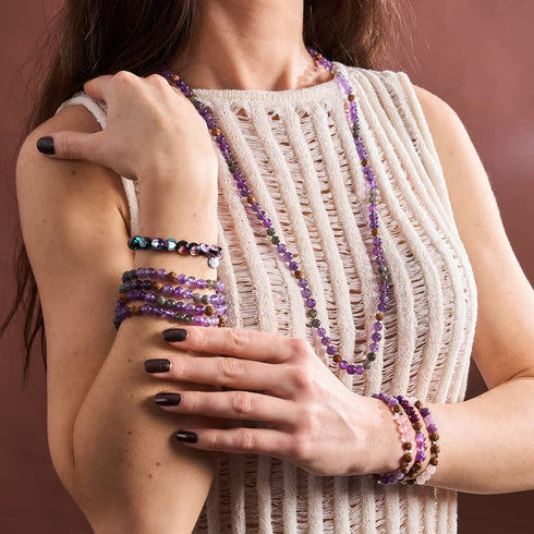 Shaolin Monk | Gemstone Rudraksha | Mala Spiritual Wrap