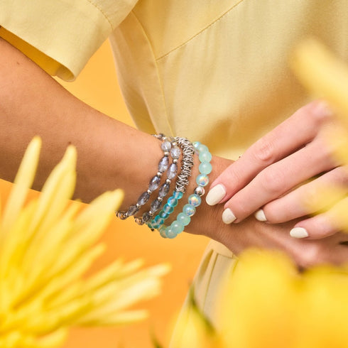 Aigue-marine | Argent | Bracelet Mermaid Glass x Links of Love