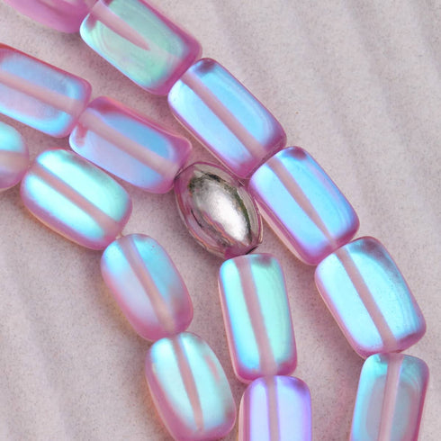 Lavender | .925 Sterling Silver | Mermaid Glass Pebble Bracelet