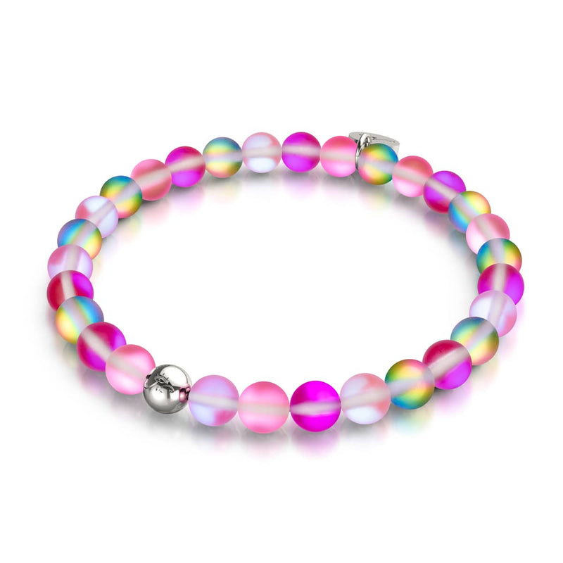 Bracelet en perles de verre Magenta Magic | Argent | Sirène 